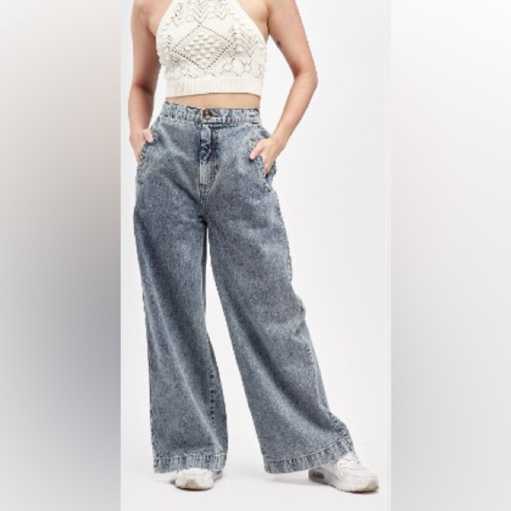 Hunter & Brown Faded Denim Trouser Jeans (elastic waistband)